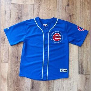 Chicago Cubs Youth Baseball Jersey - Majestic Brand Youth Size 10/12